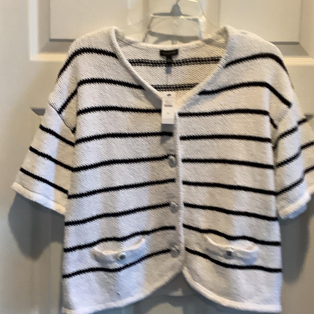 Talbots Black‎ and White Knit Sweater